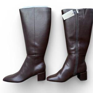 Bandolino Dark Brown Knee high Boots, Size 7 wide calf, new in box